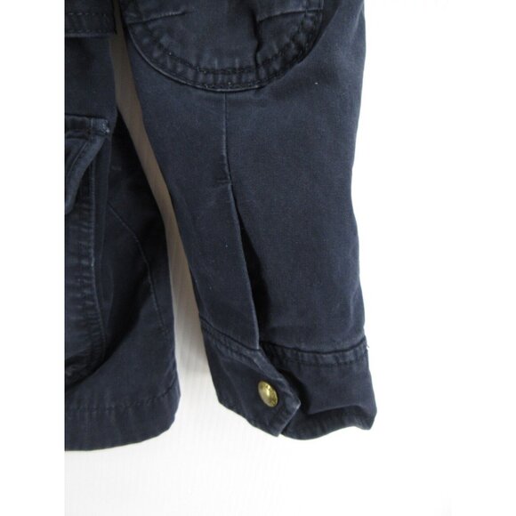 Banana Republic Jacket Small Military Coat Elbow Patches Utility Belt - Picture 3 of 13